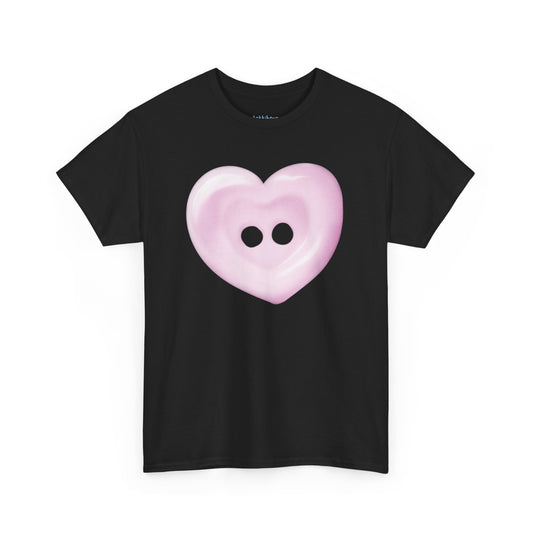 Listen to Your Heart Cute Aesthetic Short Sleeve Shirt | Pink Heart