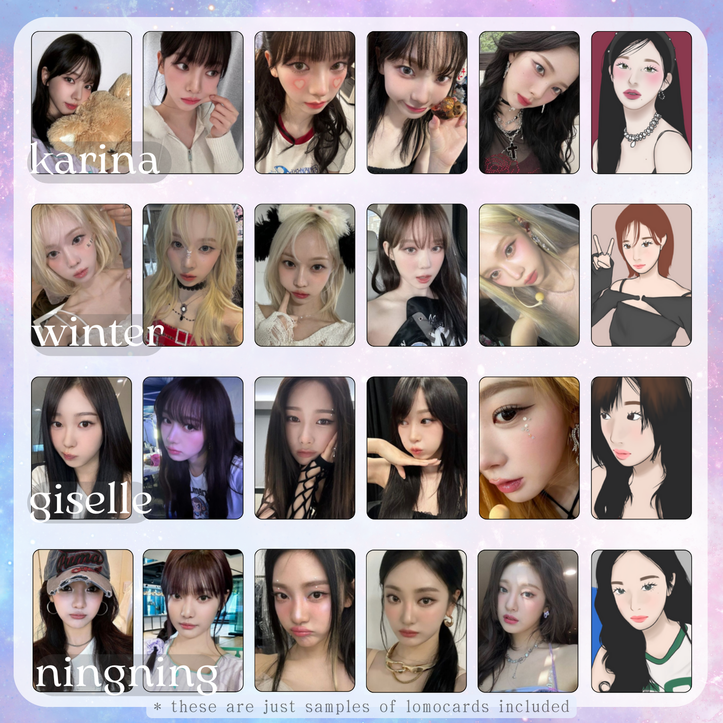 Are you a MY or simply adore Aespa? Our exclusive Aespa bias pack is crafted with high-quality items dedicated to your favorite member. Includes photocards, lomocards, stickers, hand-drawn art, and more!