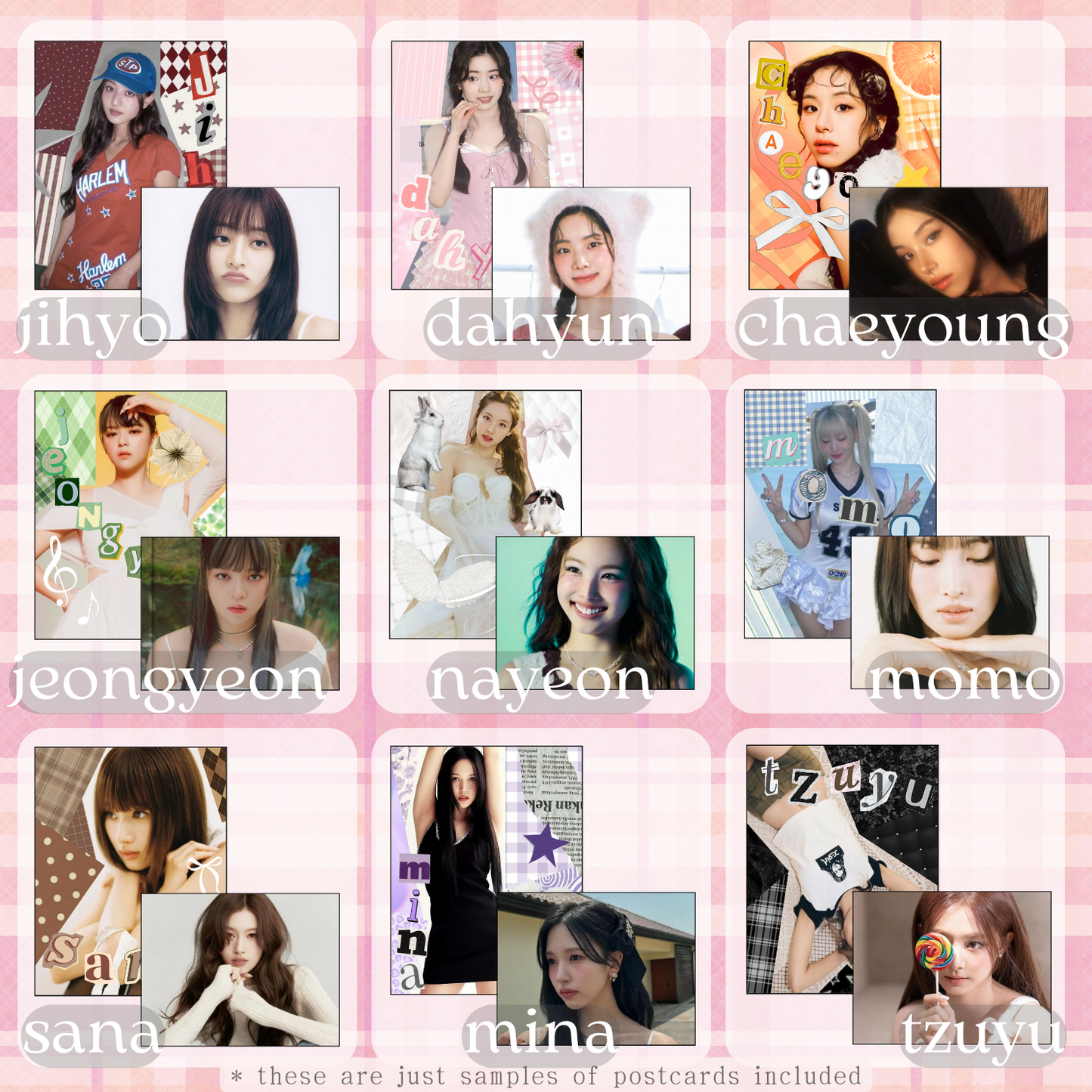 Express your TWICE love with this unique bundle pack! For you or as a gift for that ONCE in your life. Includes photocards, lomocards, stickers, hand-drawn art, and more! All items created by tokkihour.