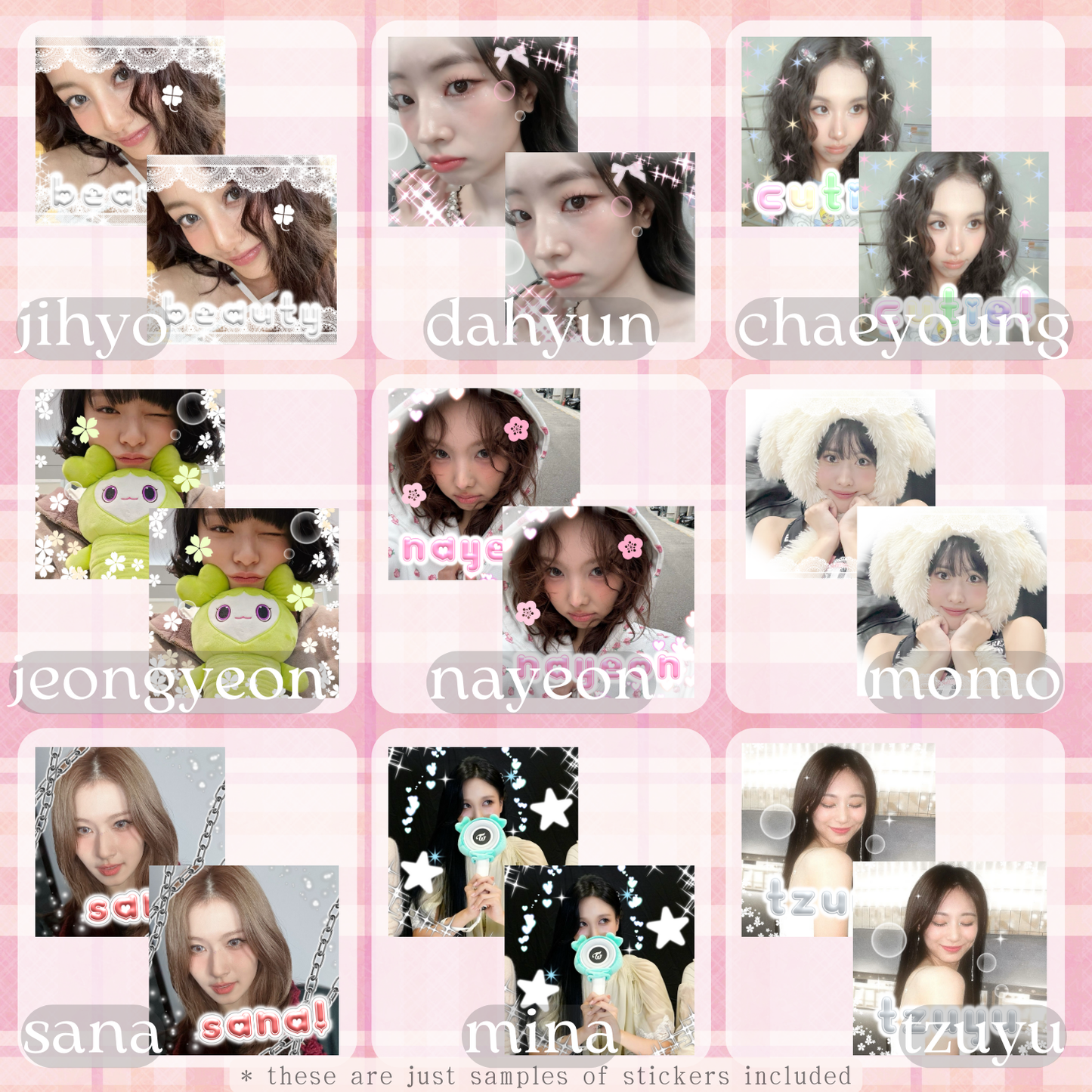 Express your TWICE love with this unique bundle pack! For you or as a gift for that ONCE in your life. Includes photocards, lomocards, stickers, hand-drawn art, and more! All items created by tokkihour.