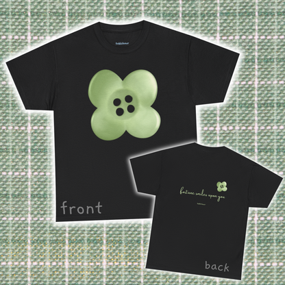 Fortune Smiles Upon You Cute Aesthetic Short Sleeve Shirt | Green Clover