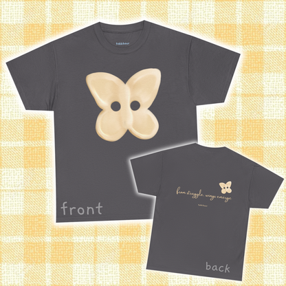 From Struggle, Wings Emerge Cute Aesthetic Short Sleeve Shirt | Yellow Butterfly