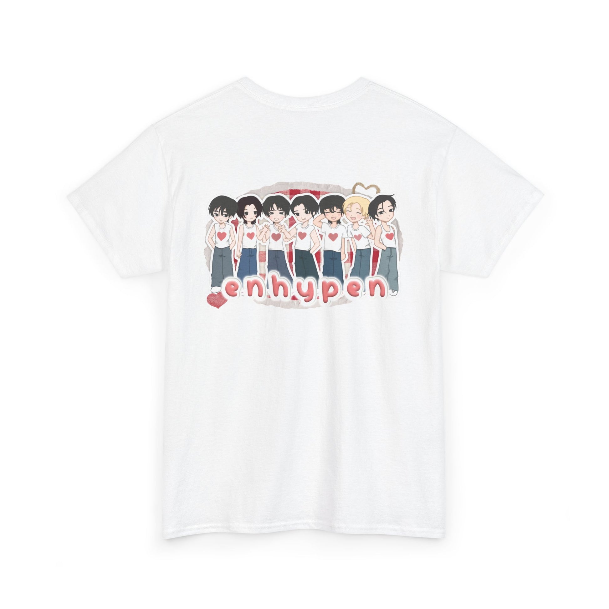 A must have for Engenes who want to rep their bias in style. Featuring original art of Jake on the front and the group on the back. Whether you're going to an event or chilling with friends, this cozy tee is the ultimate way to STAN out! Perfect for concerts, casual hangouts, or a statement piece for any Kpop fan. Choose your color.
