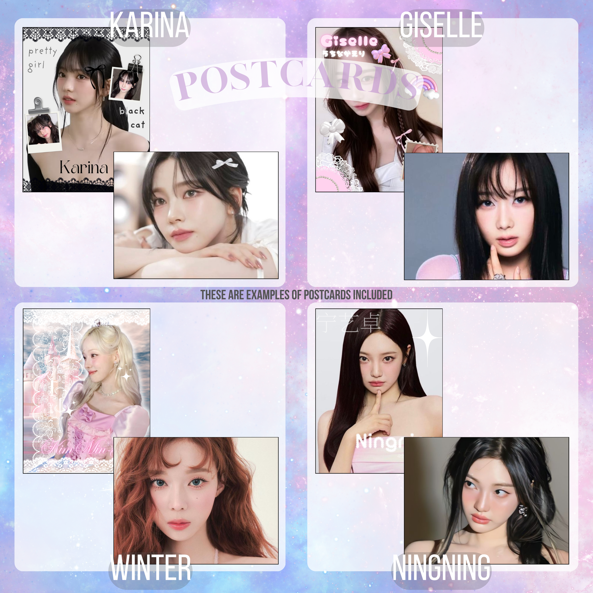 Fanmade Aespa merch bundle inspired by metaverse digital concepts