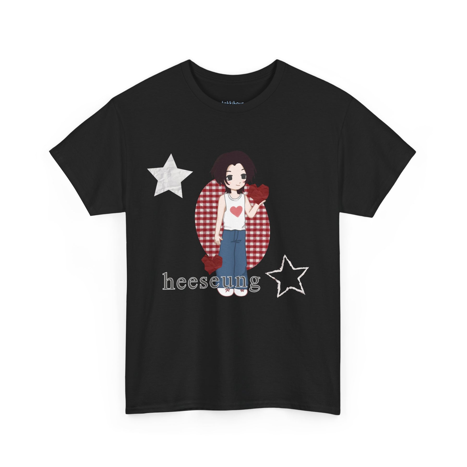 A must have for Engenes who want to rep their bias in style. Featuring original art of Heeseung on the front and the group on the back. Whether you're going to an event or chilling with friends, this cozy tee is the ultimate way to STAN out! Perfect for concerts, casual hangouts, or a statement piece for any Kpop fan. Choose your color.
