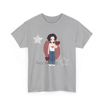 A must have for Engenes who want to rep their bias in style. Featuring original art of Heeseung on the front and the group on the back. Whether you're going to an event or chilling with friends, this cozy tee is the ultimate way to STAN out! Perfect for concerts, casual hangouts, or a statement piece for any Kpop fan. Choose your color.