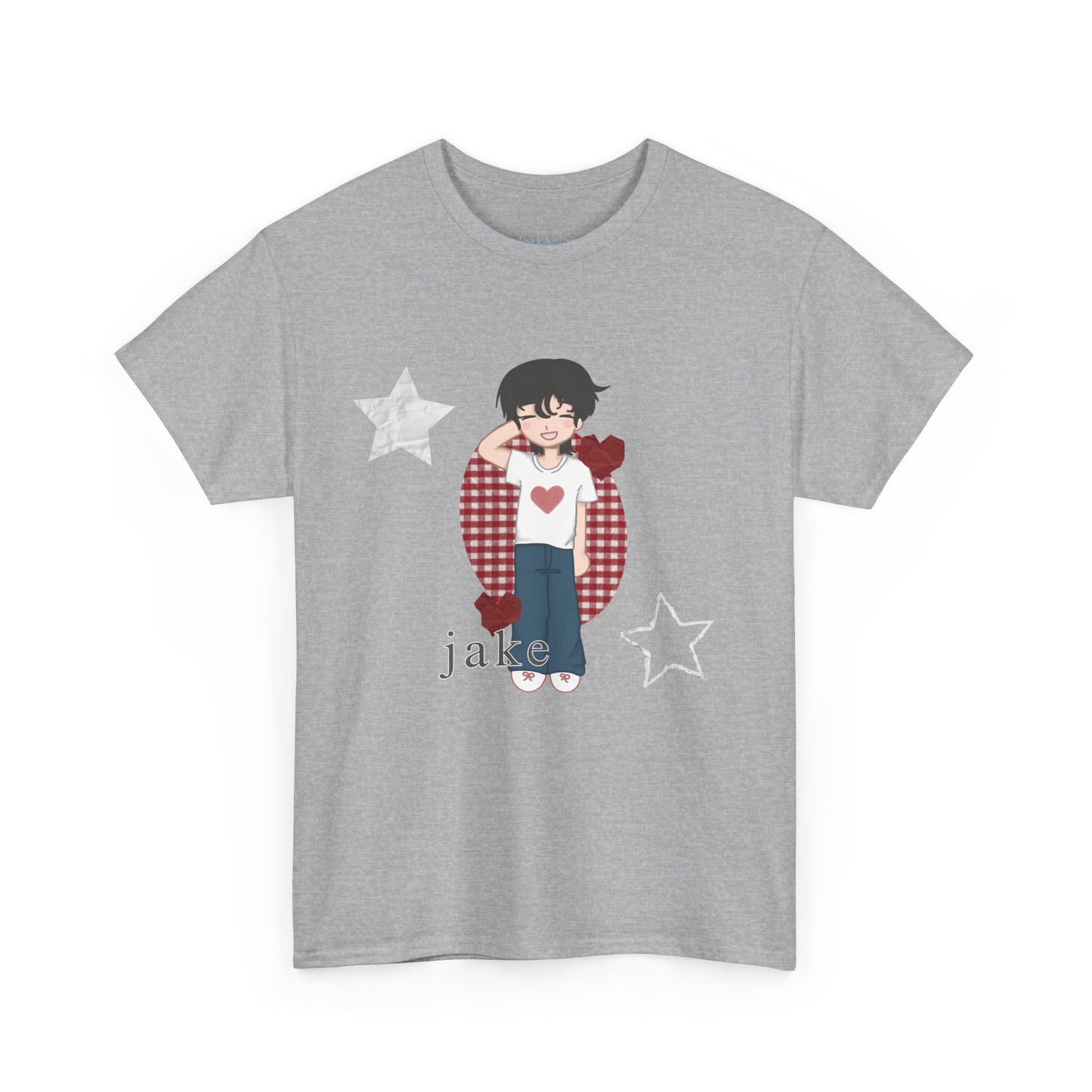 A must have for Engenes who want to rep their bias in style. Featuring original art of Jake on the front and the group on the back. Whether you're going to an event or chilling with friends, this cozy tee is the ultimate way to STAN out! Perfect for concerts, casual hangouts, or a statement piece for any Kpop fan. Choose your color.