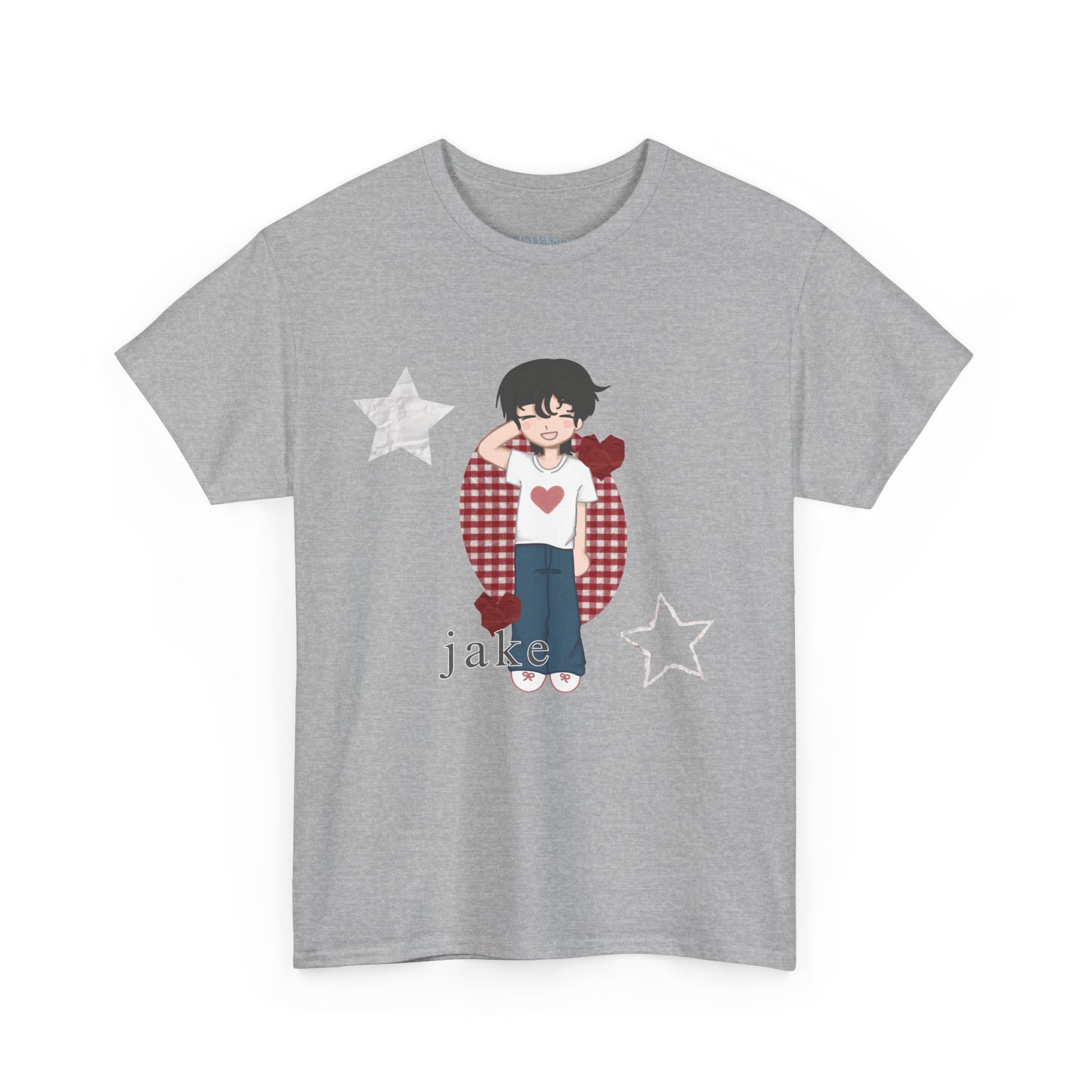 A must have for Engenes who want to rep their bias in style. Featuring original art of Jake on the front and the group on the back. Whether you're going to an event or chilling with friends, this cozy tee is the ultimate way to STAN out! Perfect for concerts, casual hangouts, or a statement piece for any Kpop fan. Choose your color.