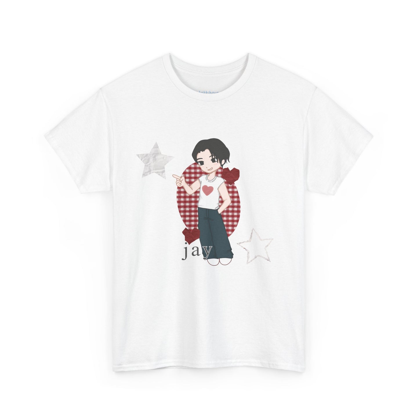 A must have for Engenes who want to rep their bias in style. Featuring original art of Jay on the front and the group on the back. Whether you're going to an event or chilling with friends, this cozy tee is the ultimate way to STAN out! Perfect for concerts, casual hangouts, or a statement piece for any Kpop fan. Choose your color.