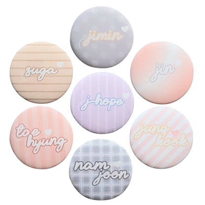 BTS Inspired Bias Button Pins | Member Pins BTS01