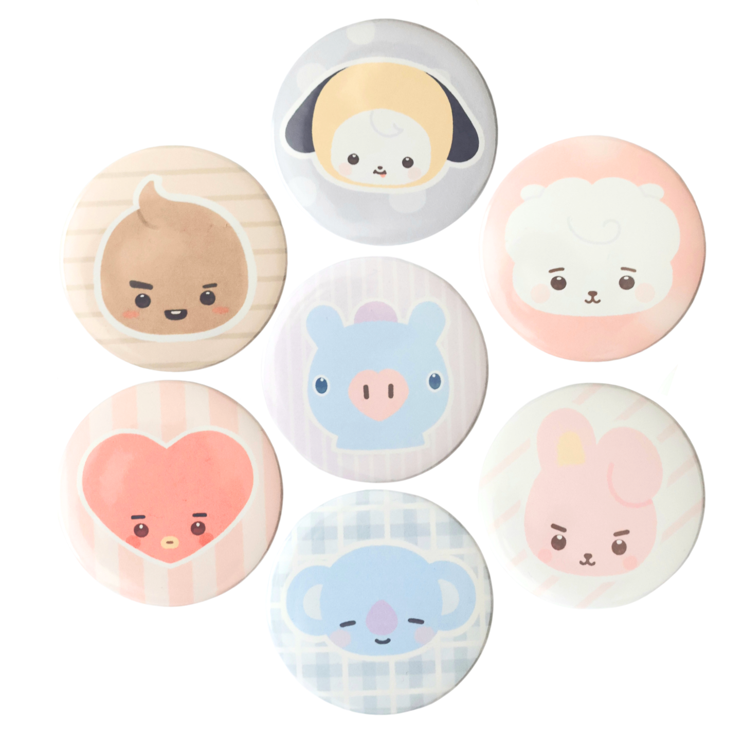 BTS Inspired Bias Button Pins | Member Pins BTS01